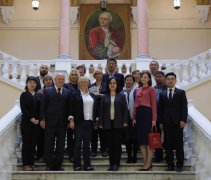 A Chinese university exchange delegation of the China-Russia journalism education college alliance